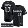 Hunter Goodman Jersey #15 Colorado Rockies Gothic Mile High Shadows Stitched Baseball