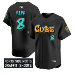 Ian Happ Jersey #8 Chicago Cubs Graffiti North Side Edition Stitched Baseball