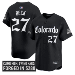 Jordan Beck Jersey #27 Colorado Rockies Gothic Mile High Shadows Edition Stitched Baseball