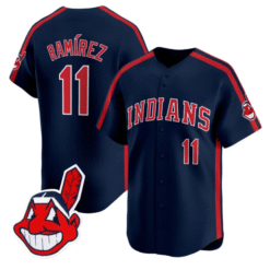 José Ramírez Jersey #11 Cleveland Indians Ricky Wild Thing Vaughn Stitched Baseball