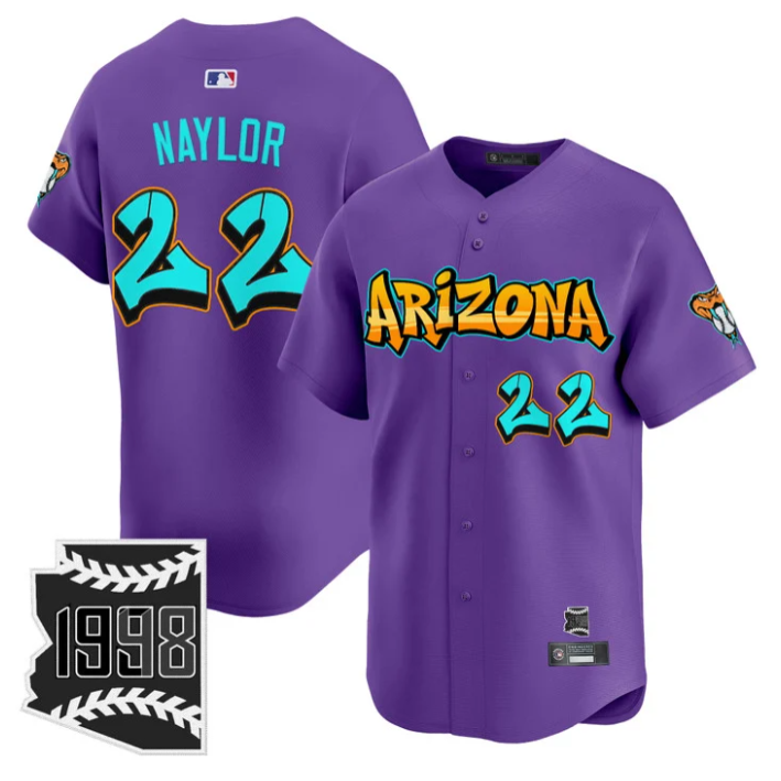 Josh Naylor Jersey #22 Arizona Diamondbacks Graffiti Desert Ink Edition Stitched Baseball - Image 3