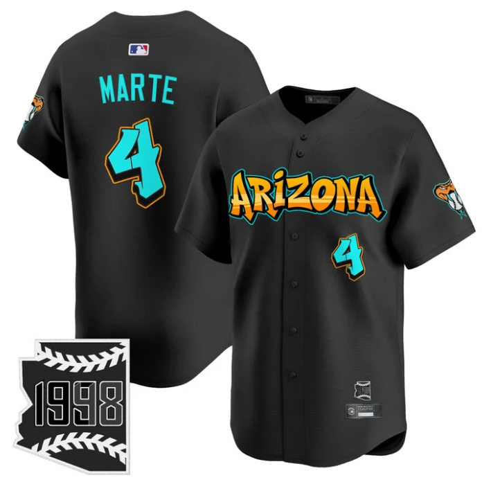 Ketel Marte Jersey #4 Arizona Diamondbacks Graffiti Desert Ink Edition Stitched Baseball