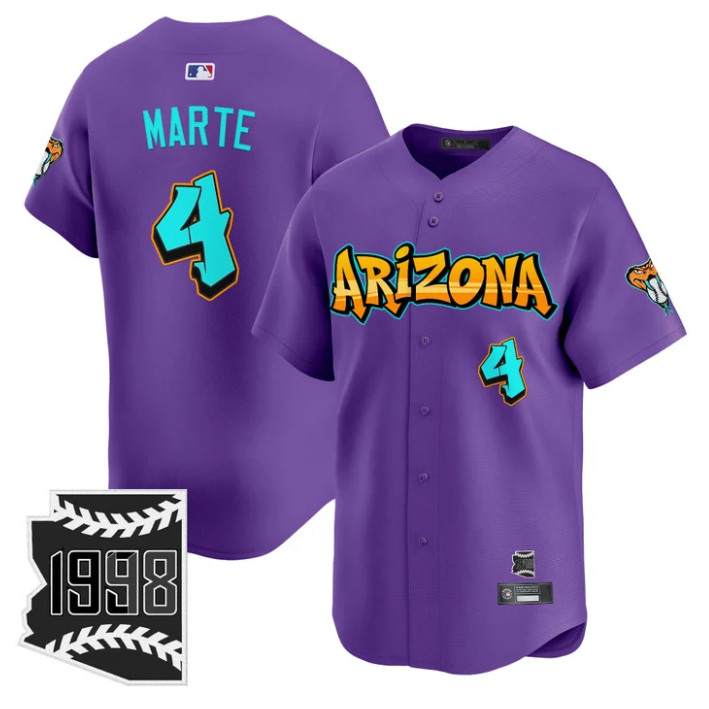 Ketel Marte Jersey #4 Arizona Diamondbacks Graffiti Desert Ink Edition Stitched Baseball - Image 3