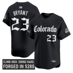 Kris Bryant Jersey #23 Colorado Rockies Gothic Mile High Shadows Edition Stitched Baseball
