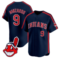 Kyle Manzardo Jersey #9 Cleveland Indians Ricky Wild Thing Vaughn Stitched Baseball