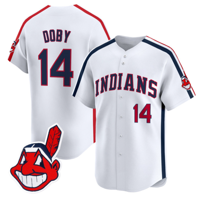 Larry Doby Jersey #14 Cleveland Indians Ricky Wild Thing Vaughn Stitched Baseball - Image 2