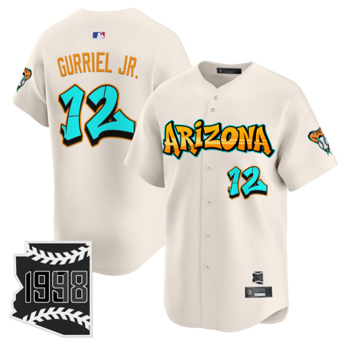 Lourdes Gurriel Jr Jersey #12 Arizona Diamondbacks Graffiti Desert Ink Stitched Baseball - Image 3