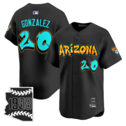 Luis Gonzalez Jersey #20 Arizona Diamondbacks Graffiti Desert Ink Edition Stitched Baseball