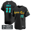 Maikel Garcia Jersey #11 Kansas City Royals Graffiti Crown Drop Stitched Baseball