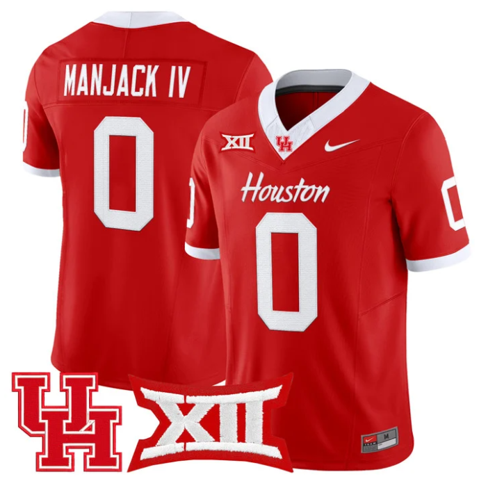 Manjack IV Jersey #0 Houston Cougars 2025 Vapor Limited Light Stitched Football - Image 3