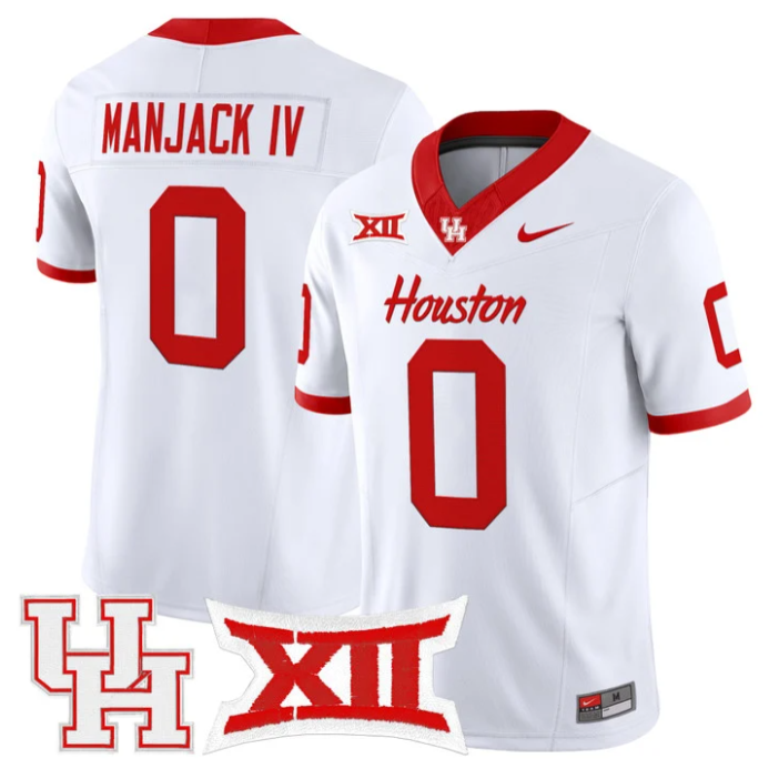 Manjack IV Jersey #0 Houston Cougars 2025 Vapor Limited Light Stitched Football - Image 2