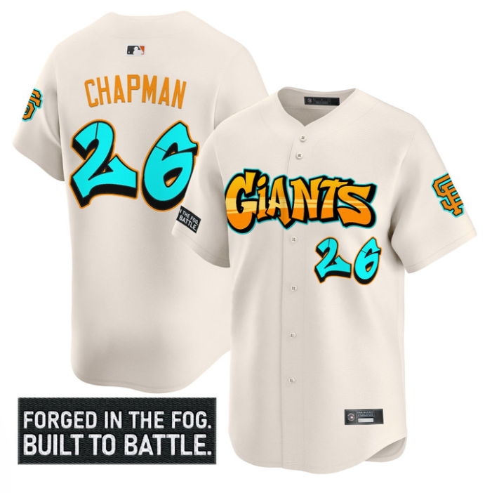 Matt Chapman Jersey #26 San Francisco Giants Graffiti Fog City Drop Stitched Baseball - Image 2