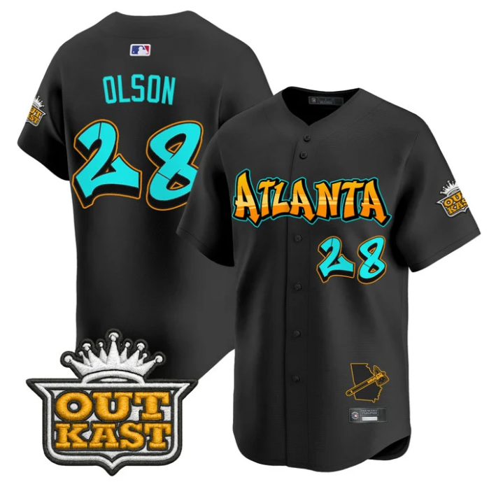 Matt Olson Jersey #28 Atlanta Braves Graffiti A-Town Edition Stitched Baseball