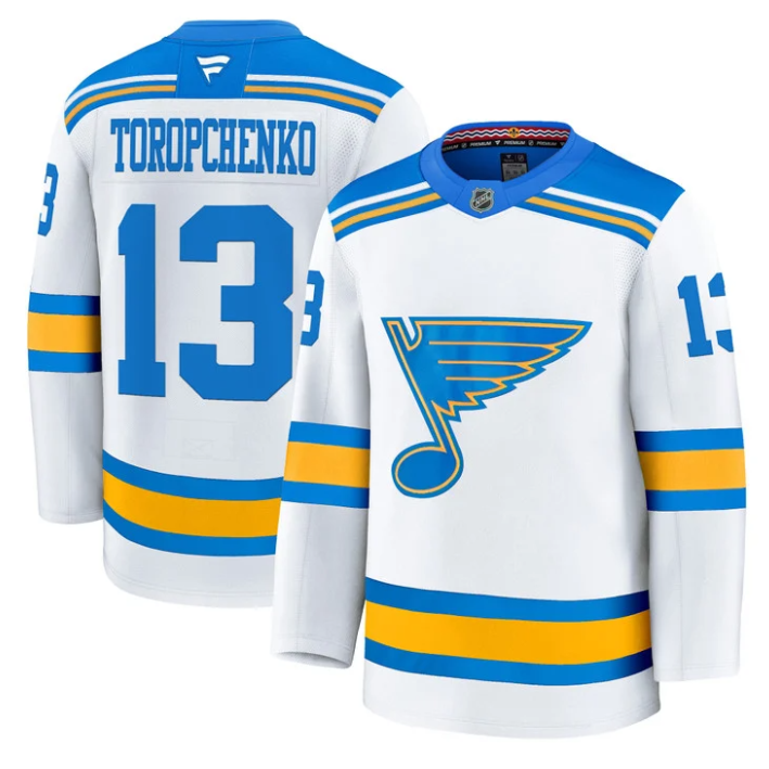 Alexey Toropchenko Jersey #13 St. Louis Blues 2025-26 Premium All Stitched Hockey - Image 2
