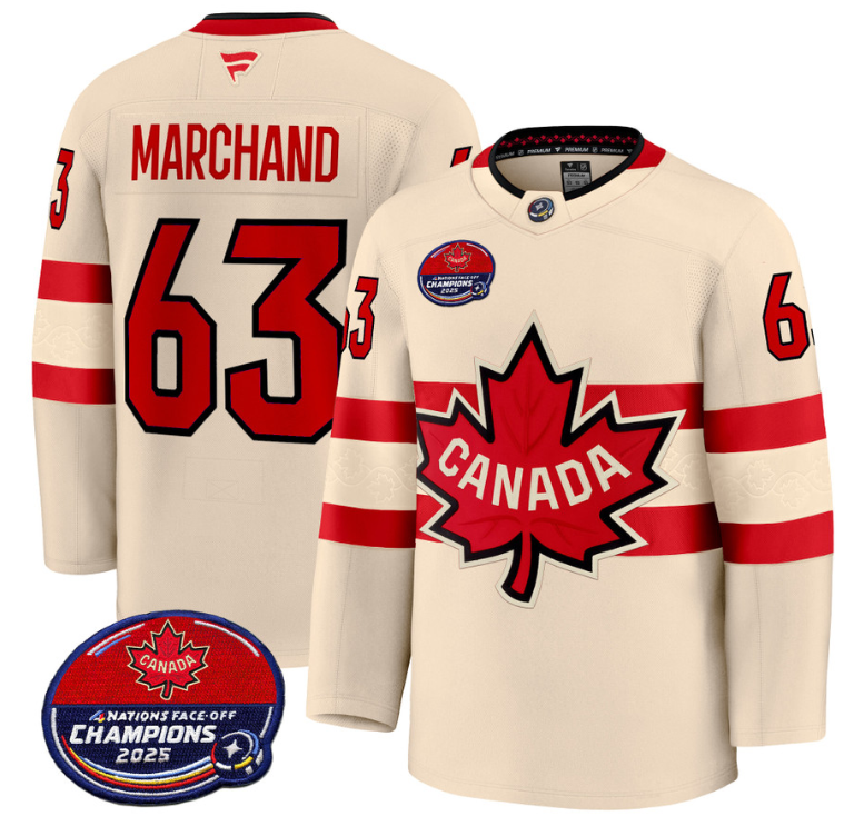 Brad Marchand Jersey #63 Canada 4 Nations Face-Off 2025 Champions V2 Stitched Hockey - Image 2