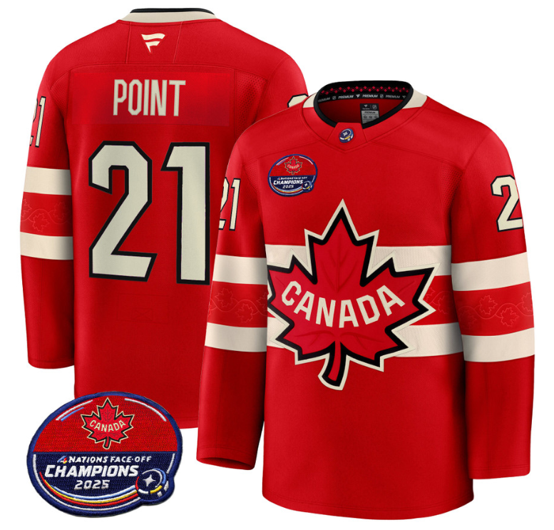 Brayden Point Jersey #21 Canada 4 Nations Face-Off 2025 Champions V2 Stitched Hockey - Image 2