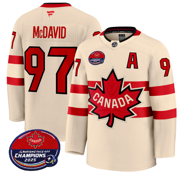 Connor McDavid Jersey #97 Canada 4 Nations Face-Off 2025 Champions V2 Stitched Hockey - Image 2