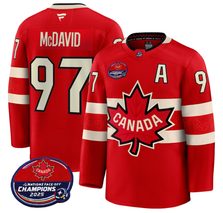 Connor McDavid Jersey #97 Canada 4 Nations Face-Off 2025 Champions V2 Stitched Hockey - Image 3