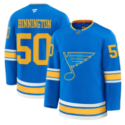 Jordan Binnington Jersey #50 St. Louis Blues 2025-26 Premium All Stitched Hockey