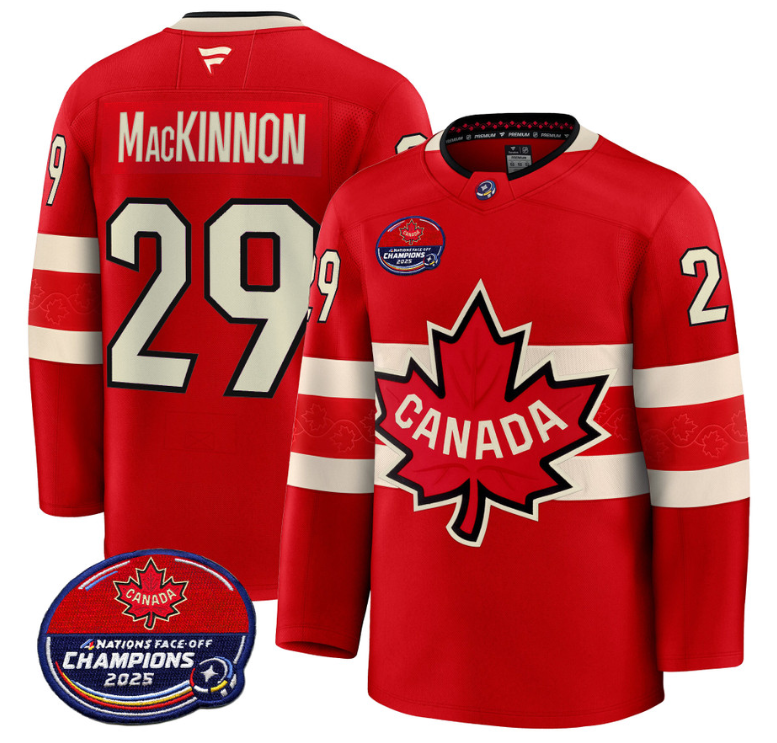 Nathan MacKinnon Jersey #29 Canada 4 Nations FaceOff 2025 Champions V2 Stitched Hockey - Image 2