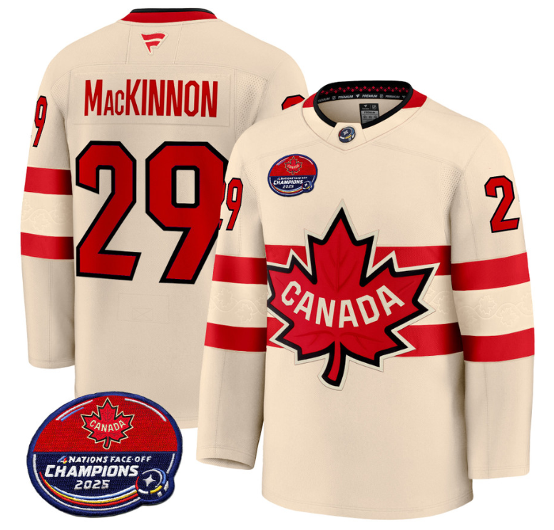 Nathan MacKinnon Jersey #29 Canada 4 Nations FaceOff 2025 Champions V2 Stitched Hockey - Image 3