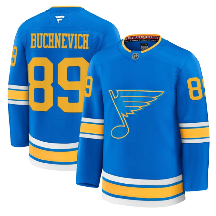 Pavel Buchnevich Jersey #89 St. Louis Blues 2025-26 Premium All Stitched Hockey