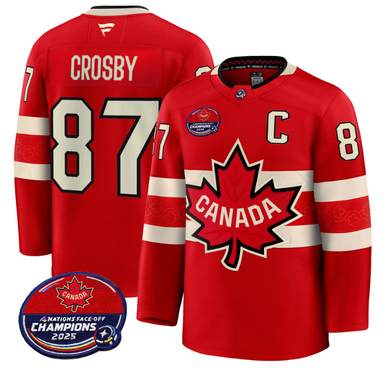 Sidney Crosby Jersey #87 Canada 4 Nations Face-Off 2025 Champions V2 Stitched Hockey - Image 2