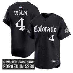 Michael Toglia Jersey #4 Colorado Rockies Gothic Mile High Shadows Edition Stitched Baseball