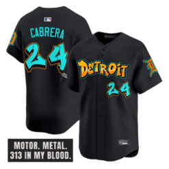 Miguel Cabrera Jersey #24 Detroit Tigers Graffiti Motor City Edition Stitched Baseball