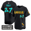 Mike Trout Jersey #27 Los Angeles Angels Graffiti Halo Drop Edition Stitched Baseball