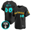 Mookie Betts Jersey #50 Los Angeles Dodgers Graffiti Street Style Stitched Baseball