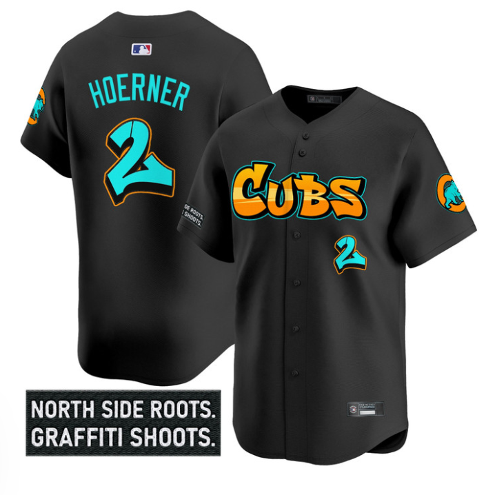 Nico Hoerner Jersey #2 Chicago Cubs Graffiti North Side Edition Stitched Baseball
