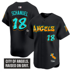 Nolan Schanuel Jersey #18 Los Angeles Angels Graffiti Halo Drop Edition Stitched Baseball