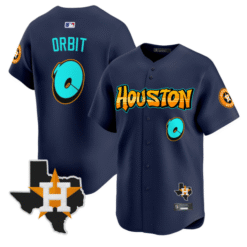 Alternative view of Orbit Jersey #0 Houston Astros Graffiti H-Town Edition Stitched Baseball