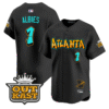 Ozzie Albies Jersey #1 Atlanta Braves Graffiti A-Town Edition Stitched Baseball