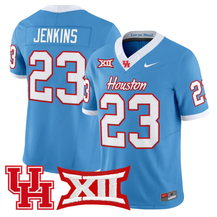 Parker Jenkins Jersey #23 Houston Cougars 2025 Vapor Limited Light Stitched Football