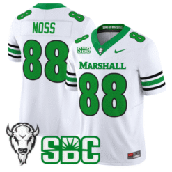 Alternative view of Randy Moss Jersey #88 Marshall Thundering Herd 2025 Kelly Stitched Football