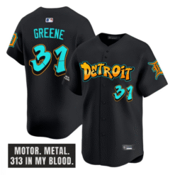 Riley Greene Jersey #31 Detroit Tigers Graffiti Motor City Edition Stitched Baseball