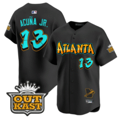 Ronald Acuna Jr Jersey #13 Atlanta Braves Graffiti A-Town Edition Stitched Baseball