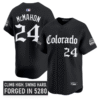Ryan McMahon Jersey #24 Colorado Rockies Gothic Mile High Shadows Edition Stitched Baseball