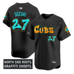 Seiya Suzuki Jersey #27 Chicago Cubs Graffiti North Side Edition Stitched Baseball
