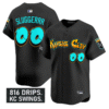 Sluggerrr Jersey #00 Kansas City Royals Graffiti Crown Drop Stitched Baseball