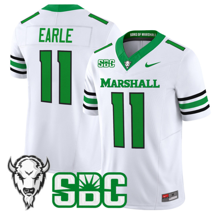 Stone Earle Jersey #11 Marshall Thundering Herd 2025 Kelly Stitched Football - Image 2