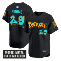 Tarik Skubal Jersey #29 Detroit Tigers Graffiti Motor City Edition Stitched Baseball