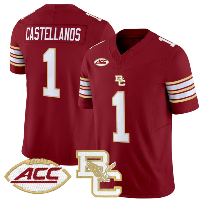 Thomas Castellanos Jersey #1 Boston College Eagles 2025 Vapor Stitched Football