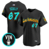 Vin Scully Jersey #67 Los Angeles Dodgers Graffiti Street Style Stitched Baseball