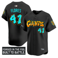 Wilmer Flores Jersey #4 San Francisco Giants Graffiti Fog City Drop Stitched Baseball