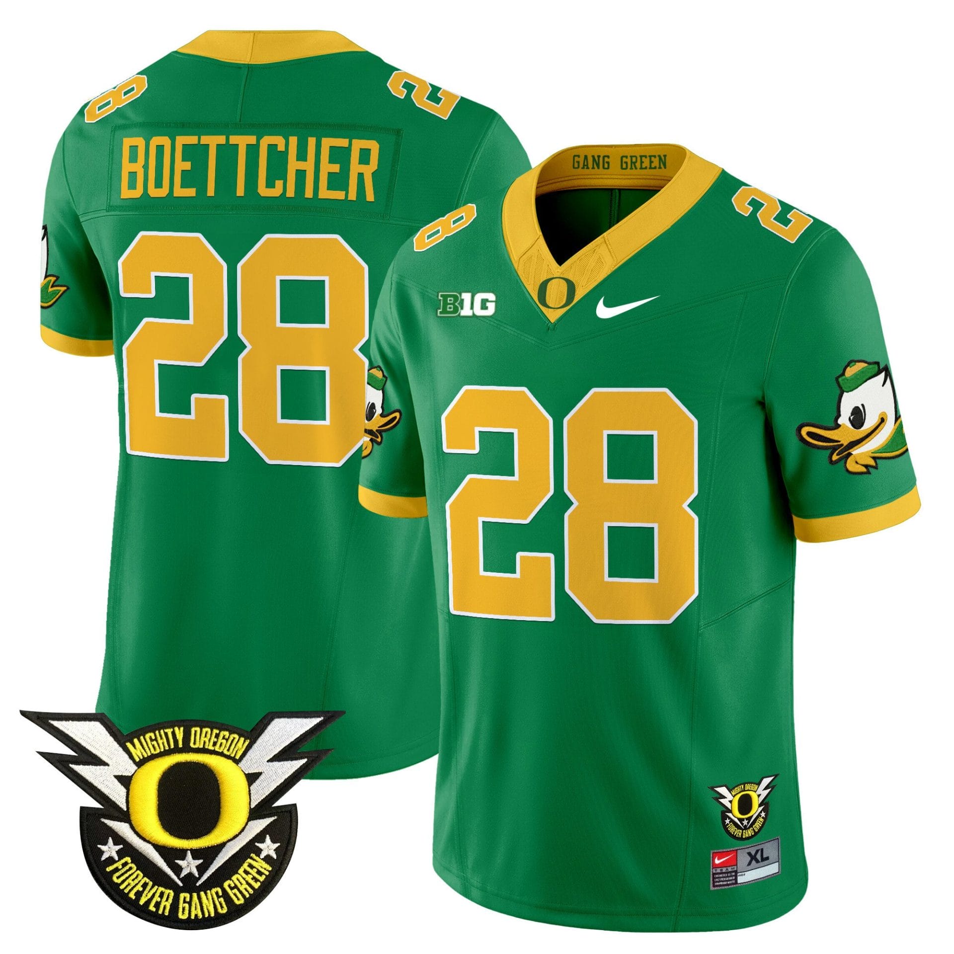 Bryce Boettcher Jersey #28 Oregon Ducks 2025 Vapor Limited V2 Stitched Football - Image 3