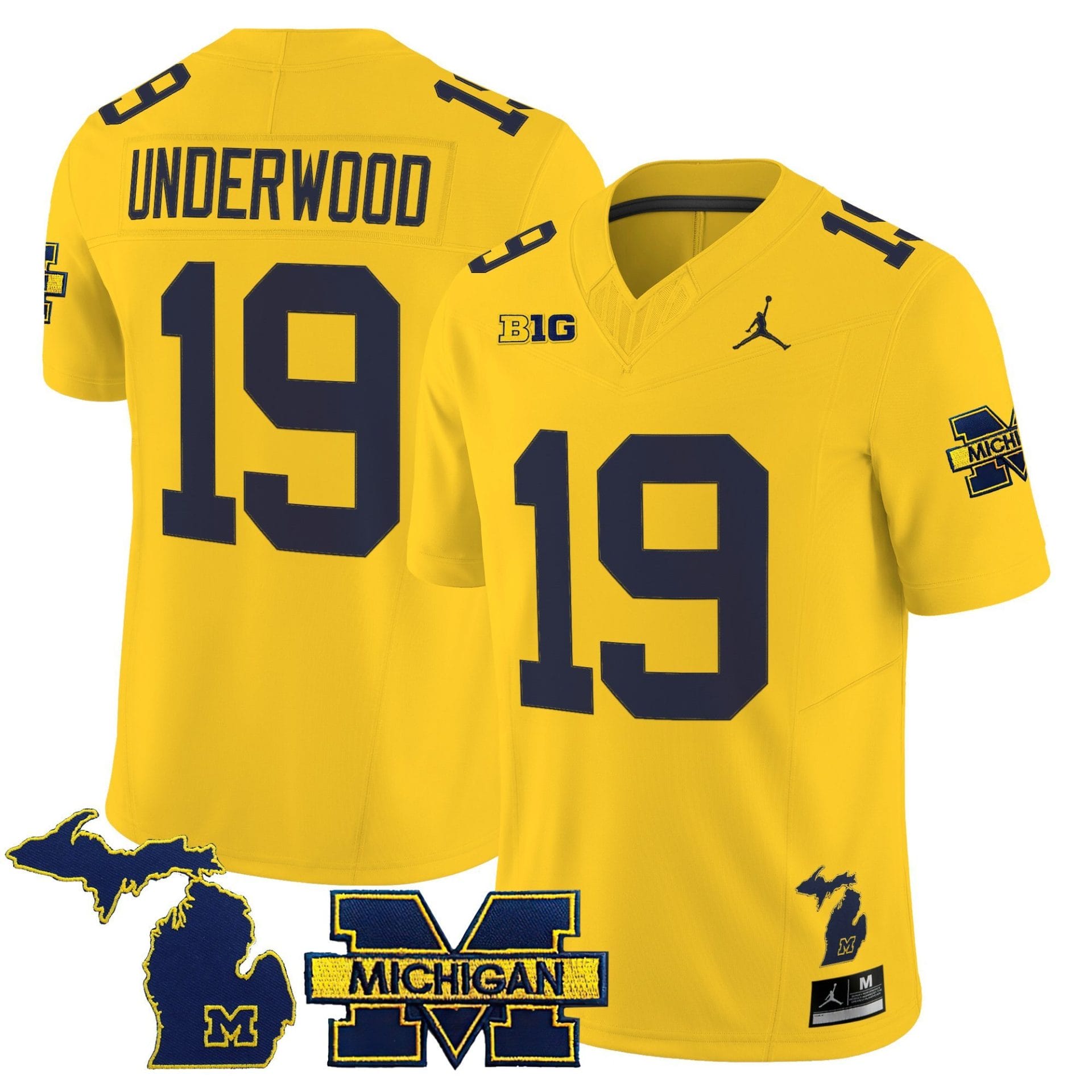 Bryce Underwood Jersey #19 Michigan Wolverines 2025 Stitched Football - Image 2