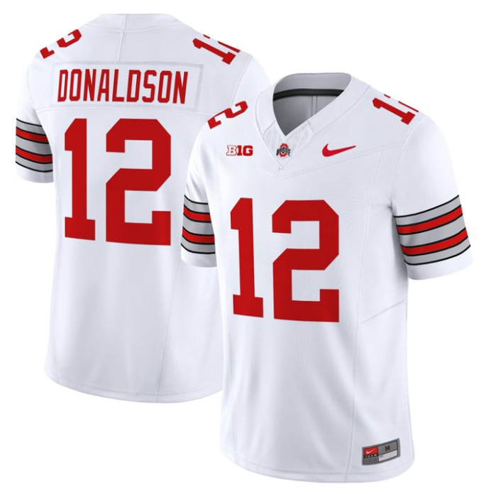 CJ Donaldson Jersey #12 Ohio State Heritage Stripe 2025-26 Stitched Football - Image 4